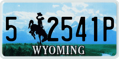 WY license plate 52541P