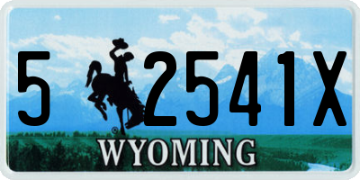 WY license plate 52541X
