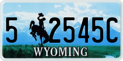 WY license plate 52545C