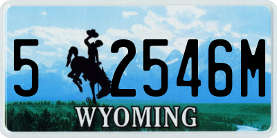 WY license plate 52546M