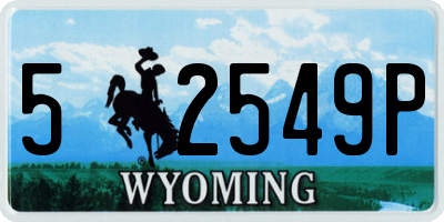 WY license plate 52549P