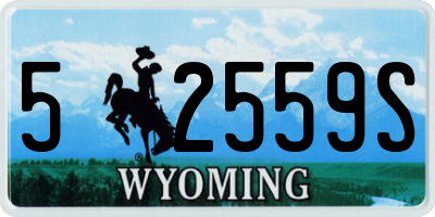 WY license plate 52559S