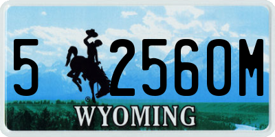 WY license plate 52560M