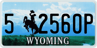 WY license plate 52560P