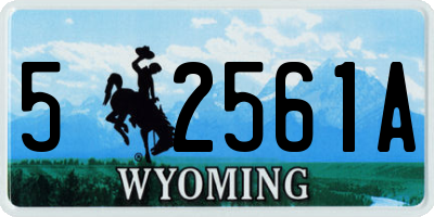 WY license plate 52561A