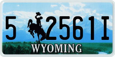 WY license plate 52561I