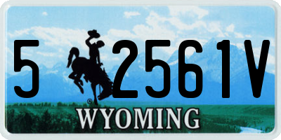 WY license plate 52561V