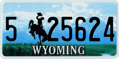WY license plate 525624