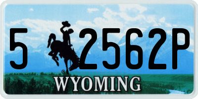WY license plate 52562P