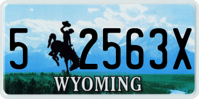 WY license plate 52563X