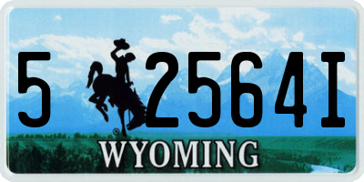 WY license plate 52564I