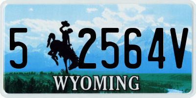 WY license plate 52564V