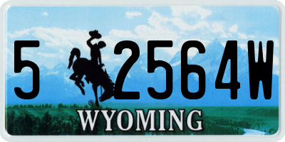 WY license plate 52564W