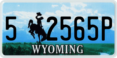 WY license plate 52565P