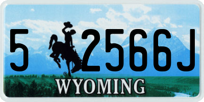 WY license plate 52566J