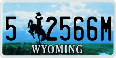 WY license plate 52566M