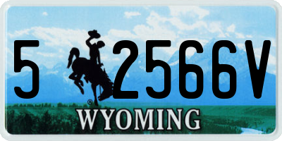 WY license plate 52566V