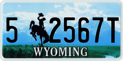 WY license plate 52567T