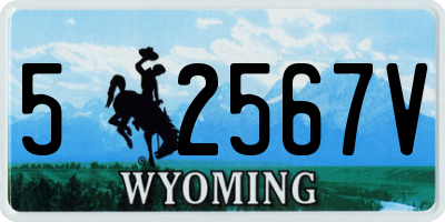 WY license plate 52567V