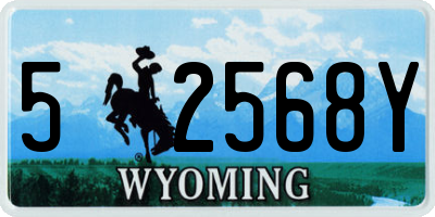 WY license plate 52568Y