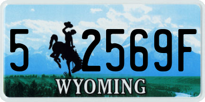 WY license plate 52569F
