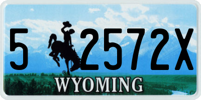 WY license plate 52572X
