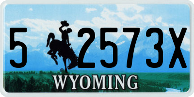 WY license plate 52573X