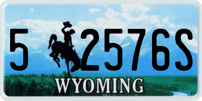WY license plate 52576S