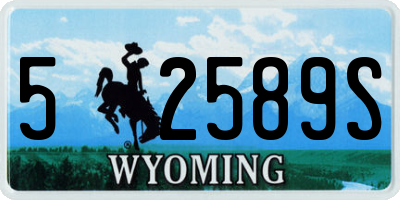 WY license plate 52589S
