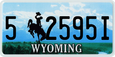 WY license plate 52595I