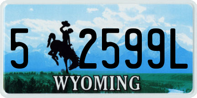 WY license plate 52599L