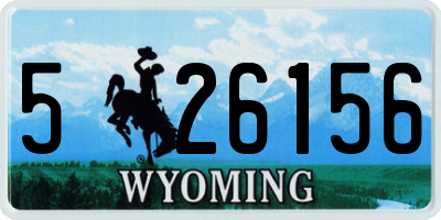 WY license plate 526156
