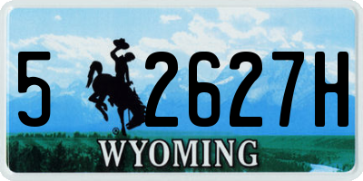WY license plate 52627H