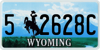WY license plate 52628C