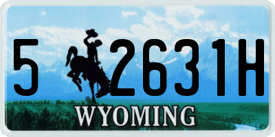 WY license plate 52631H