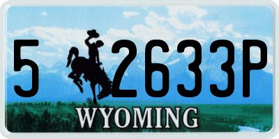 WY license plate 52633P