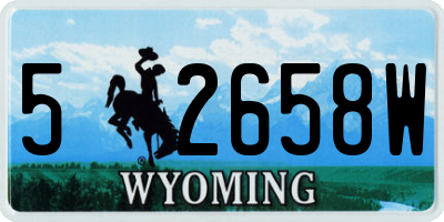 WY license plate 52658W