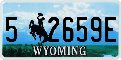 WY license plate 52659E