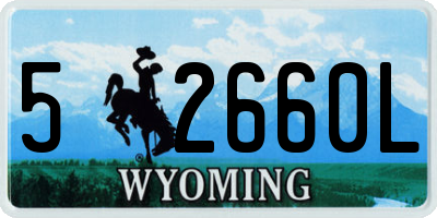 WY license plate 52660L