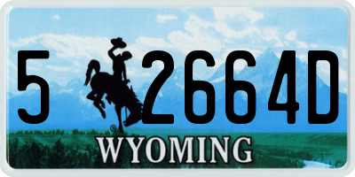 WY license plate 52664D