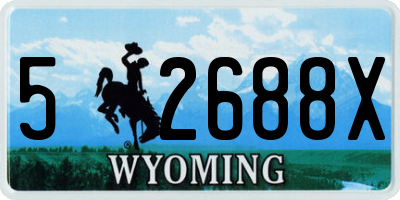 WY license plate 52688X