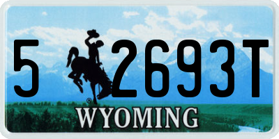 WY license plate 52693T