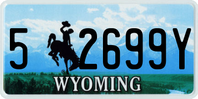 WY license plate 52699Y