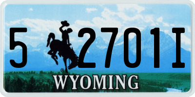 WY license plate 52701I