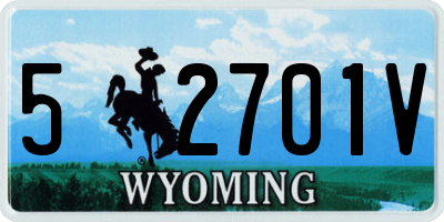 WY license plate 52701V