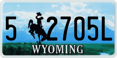 WY license plate 52705L
