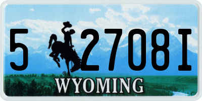 WY license plate 52708I