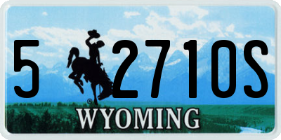 WY license plate 52710S
