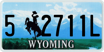 WY license plate 52711L