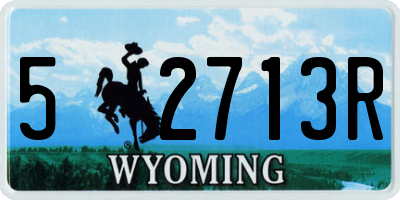 WY license plate 52713R